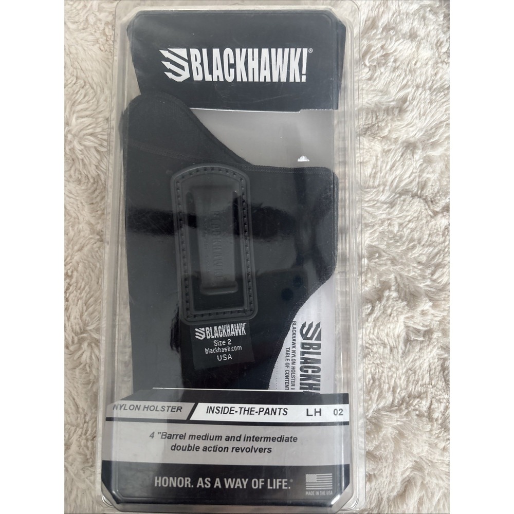 Blackhawk Size 02 Inside The Pants Holster fits 4" Revolver Left Hand 73IP02BK-L
